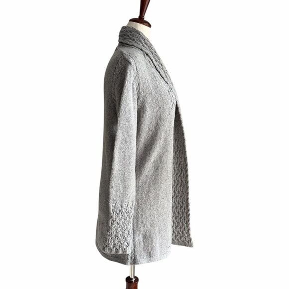 IrelandsEye Dublin Wool Cashmere Silk Cardigan Gray Women’s Made in Ireland Sz.S - Picture 3 of 12